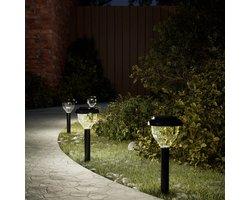 vidaXL Tuinpadverlichting 4 st solar met grondpennen RGB en warmwit