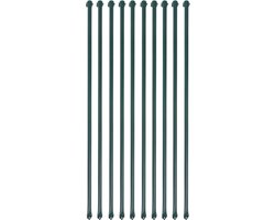 vidaXL - Tuinpalen - 1 - m - metaal - groen - 10 - st