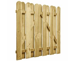 vidaXL - Tuinpoort - 100 - x - 100 - cm - Massief - grenenhout - Groen
