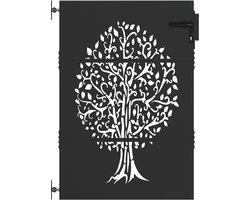 vidaXL - Tuinpoort - met - slot - Zwart - 85 - x - 150 - cm - Poedercoated - staal