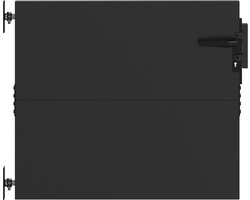 vidaXL - Tuinpoort - met - slot - Zwart - Poedercoated - staal