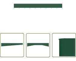 vidaXL Tuinscherm - Windscherm - Windscherm 9-panelen 1200x160 cm stof groen - Privacy Screen - Zonwering - Balkonbescherming