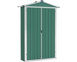 vidaXL - Tuinschuur - 116x45x175 - cm - gegalvaniseerd - staal - groen