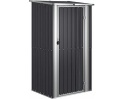 vidaXL - Tuinschuur - 118,5x97x209,5 - cm - gegalvaniseerd - staal - antraciet