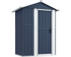 vidaXL - Tuinschuur - 126x97,5x177 - cm - gegalvaniseerd - staal - antracietkleur