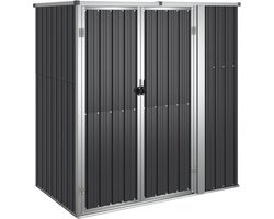 vidaXL - Tuinschuur - 161x89x161 - cm - gegalvaniseerd - staal - antracietkleurig
