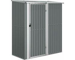 vidaXL - Tuinschuur - 180,5x97x209,5 - cm - gegalvaniseerd - staal - grijs