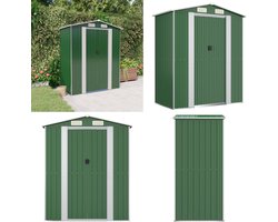 vidaXL Tuinschuur 192x108x223 cm gegalvaniseerd staal groen - Tuinschuur - Tuinschuren - Tuin Schuur - Schuur