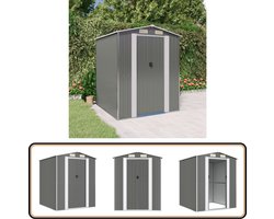 vidaXL Tuinschuur - 192x191x223 cm - Gegalvaniseerd Staal Schuur - Houten Schuur - Opslagruimte - Tuinopslag - Garage