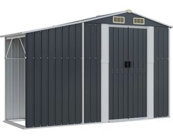 vidaXL - Tuinschuur - 277x93x179 - cm - gegalvaniseerd - staal - antracietkleur