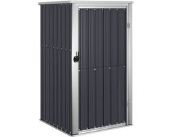vidaXL - Tuinschuur - 88x89x161 - cm - gegalvaniseerd - staal - antracietkleurig