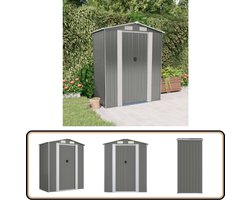 vidaXL Tuinschuur Lichtgrijs 192x108x223 cm Tuinhuisje - Opslagbox - Houten Schuur - Metalen Schuur - Outdoor Storage