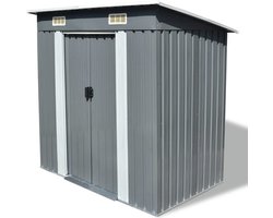 vidaXL - Tuinschuur - metaal - grijs