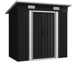 vidaXL - Tuinschuur - staal - antraciet