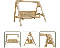 vidaXL Tuinset - Schommelbank - Schommelbank 205x150x157 cm geïmpregneerd grenenhout - Buitenshuis Bank - Houten Bank - Relaxstoel