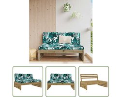 vidaXL Tuinset - Tuinbank - Middenbank 120x80 cm geïmpregneerd grenenhout - Hout Meubel - Bruine Bank - Balkon Set