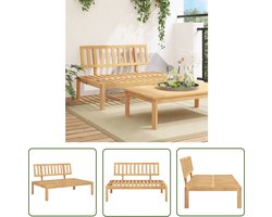 vidaXL Tuinset - Tuinbank - Tuinmiddenbank pallet massief acaciahout - Lounge Set - Acacia Hout - Outdoor Furniture