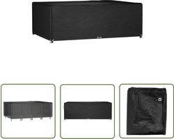 vidaXL Tuinset - Tuinmeubelhoes - Tuinmeubelhoes met 12 oogjes rechthoekig 240x180x80 cm - Buitendecoratie - Hozen Voor Tuinmeubelen - Beschermende Hoes