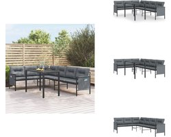 vidaXL Tuinset - Tuinsets - Eetset - Eethoek - 2-delige Tuinset staal antracietkleurig