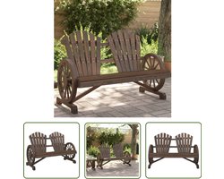 vidaXL Tuinset - Tuinstoel - Tuinstoel 2-zits Adirondack massief vurenhout - Houten Tuinstoel - Adirondack Stoel - Lounge Stoel