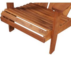 vidaXL Tuinstoel Adirondack - Massief Acaciahout - Bruin Adirondack Stoel - Tuinset - Lounge Stoel - Buiten Meubilair - Hout Meubel