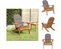 vidaXL - Tuinstoel - Adirondack - met - kussens - massief - acaciahout