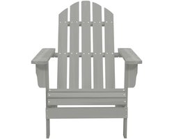 vidaXL Tuinstoel hout grijs - stijlvol en duurzaam Tuinstoel - Houten Tuinstoel - Vintage Tuinstoel - Tuinset - Buistuinstoel