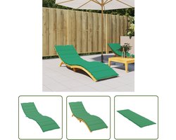 vidaXL Tuinstoel - Ligbedkussen - Ligbedkussen 200x50x3cm oxford stof groen - Lounge Stoel - Outdoor Accessoires - Balkondecoratie