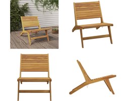 vidaXL - Tuinstoel - massief - teakhout