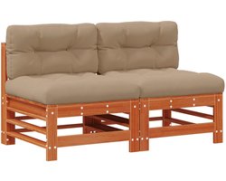 vidaXL - Tuinstoel - Midden - Massief - grenenhout - Waskleur - Bruin