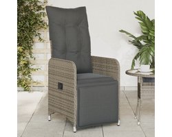 vidaXL Tuinstoelen 2 st verstelbaar met kussens Tuinstoel - Lounge Stoel - Relaxfauteuil - Buitendecoratie - Tuinset
