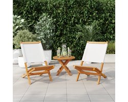 vidaXL Tuinstoelen - 2 stuks - Inklapbaar - Acaciahout Tuinstoel - Acacia Hout - Terrasstoel - Buitensteel - Lounge Stoel