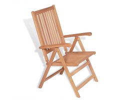 vidaXL Tuinstoelen - 2 stuks - Verstelbaar - Teakhout Tuinstoel - Teak - Buitentoepassing - Verstelbare Stoel - Klapstoel