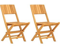 vidaXL - Tuinstoelen - inklapbaar - 2 - st - 47x61x90 - cm - massief - teakhout