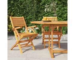 vidaXL - Tuinstoelen - inklapbaar - 2 - st - 55x62x90 - cm - massief - teakhout