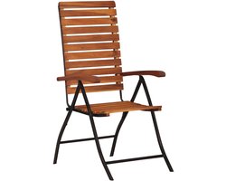 vidaXL Tuinstoelen - Set van 2 - Verstelbaar Acaciahout Tuinstoelen - Outdoor Meubilair - Lounge Set - Acacia Hout - Vintage Stijl