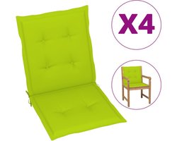 vidaXL - Tuinstoelkussens - 4 - st - 100x50x3 - cm - oxford - stof - heldergroen