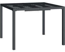 vidaXL - Tuintafel - 100x100x72 - cm - staal - antracietkleurig