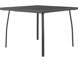 vidaXL - Tuintafel - 100x100x72 - cm - staalgaas - antracietkleurig