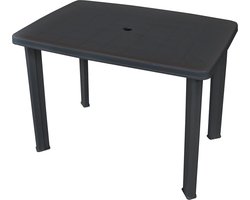 vidaXL - Tuintafel - 101x68x72 - cm - kunststof - antraciet