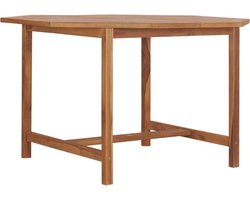 vidaXL - Tuintafel - 110x110x75 - cm - massief - teakhout