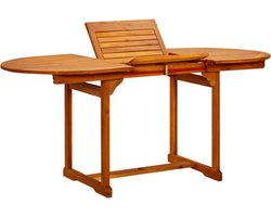 vidaXL - Tuintafel - (120-170)x80x75 - cm - massief - acaciahout