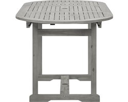 vidaXL - Tuintafel - (120-170)x80x75 - cm - massief - acaciahout