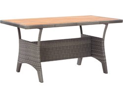 vidaXL - Tuintafel - 120x70x66 - cm - massief - acaciahout - grijs