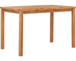 vidaXL - Tuintafel - 120x70x77 - cm - massief - teakhout