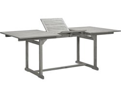 vidaXL - Tuintafel - (150-200)x100x75 - cm - massief - acaciahout
