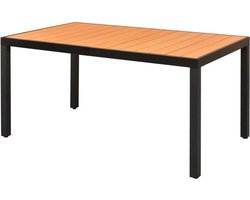 vidaXL - Tuintafel - 150x90x74 - cm - aluminium - en - HKC - bruin