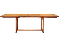 vidaXL - Tuintafel - (160-240)x100x75 - cm - massief - acaciahout