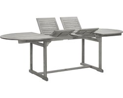 vidaXL - Tuintafel - (160-240)x100x75 - cm - massief - acaciahout