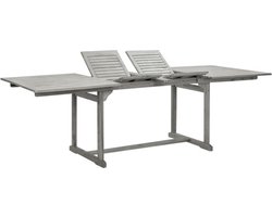 vidaXL - Tuintafel - (160-240)x100x75 - cm - massief - acaciahout